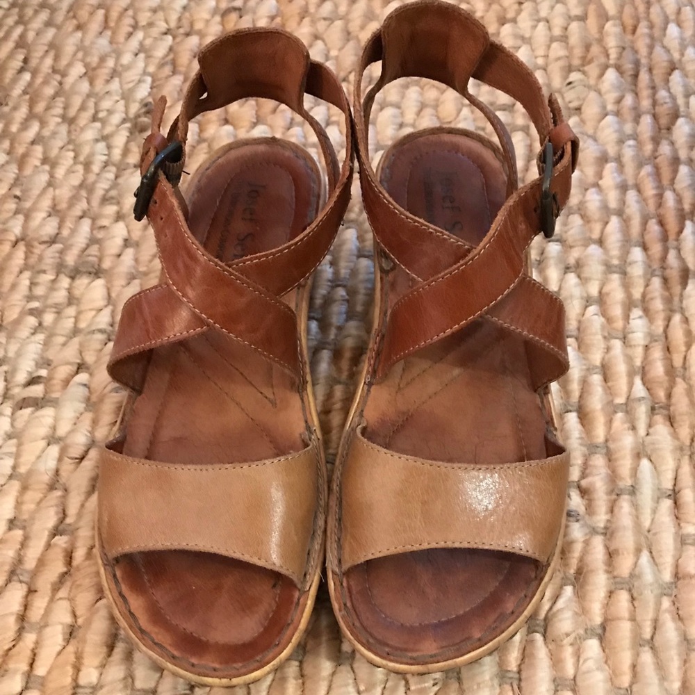 Josef seibel brown leather sandals